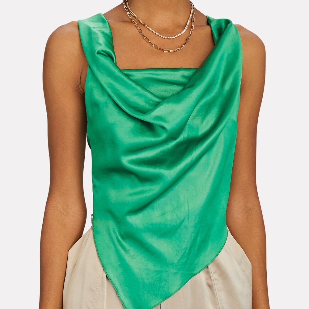 Nanushka Petra Satin Cowl neck top; Size:M; perfect condition